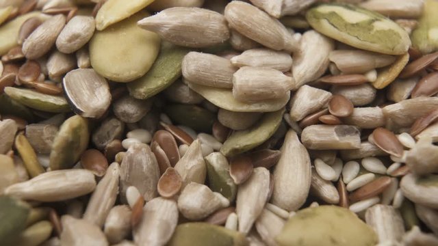Dehulled Raw Sunflower Seeds Macro Shot