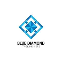Naklejka premium Diamond jewelry Logo Template vector icon illustration design