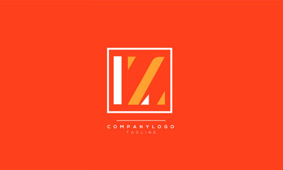 LZ ZL  L Z Letter Logo Alphabet Design Template Vector