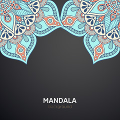 luxury mandala dark design background