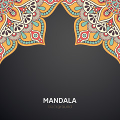 luxury mandala dark design background