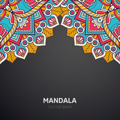 luxury mandala dark design background