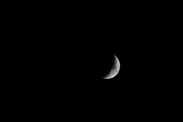 Obraz na płótnie Canvas crescent moon in the night sky