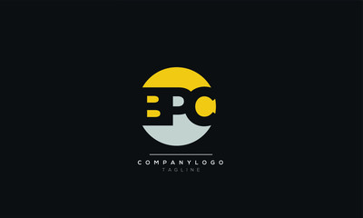 BPC B P C Letter Logo Alphabet Design Template Vector