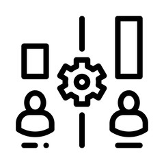 different resources of people icon vector. different resources of people sign. isolated contour symbol illustration