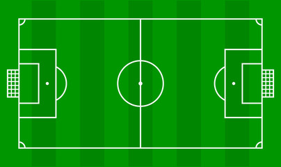 soccer field, football field in top view, football ground for soccer sport infographics, Illustration soccer field for background, football stadium with green grass simple flat style