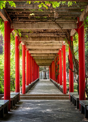 The Traditional Chinese Long Corridor at Xidian University
