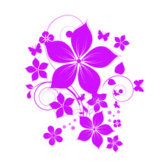 abstract floral background with flowers