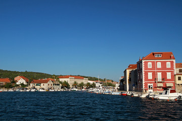 Old harbour in Stari Grad on Hvar Island, Croatia