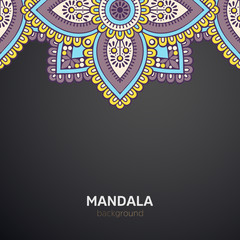 luxury mandala dark design background