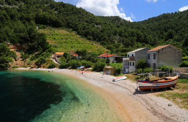 Stiniva bay, Hvar island in Croatia