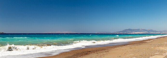 beach and sea rhodos greece