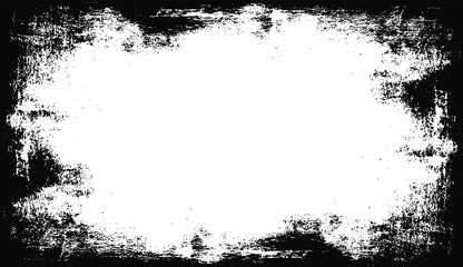 Scratched Frame. Grunge Urban Background Texture Vector. Dust Overlay. Distressed Grainy Grungy Framing Effect. Distressed Backdrop Vector Illustration. EPS 10.
