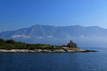 Lighthouse in Sucuraj on Hvar island, Croatia