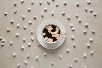 cup of coffee marshmallows