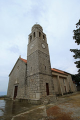 Fototapeta premium Church of St. Anton Opat in Vrisnik village, Hvar island, Croatia