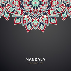 luxury mandala dark design background