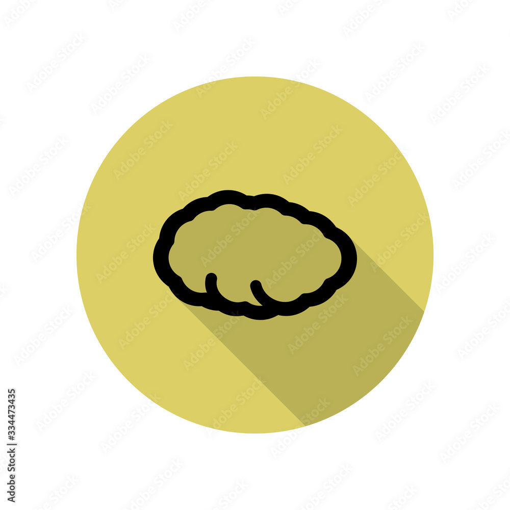 Poster cloud long shadow icon. simple glyph, flat vector of web icons for ui and ux, website or mobile appl
