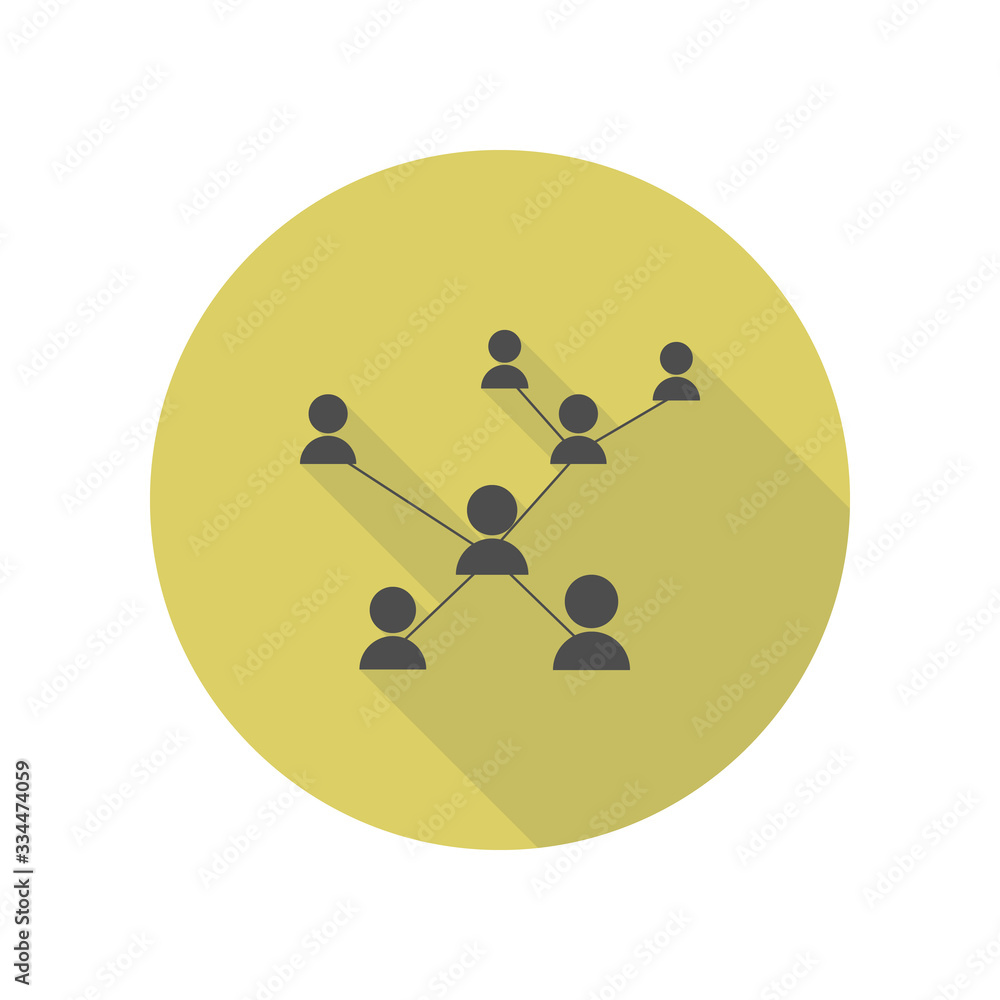 Aufkleber communication of people long shadow icon. simple glyph, flat vector of web icons for ui and ux, webs