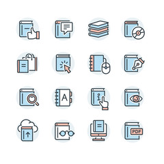 Set of book vector icons