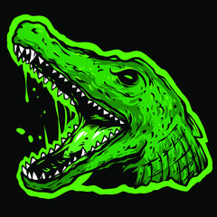 crocodile  head vector logo mascot design