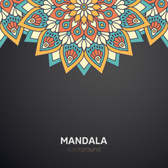 luxury mandala dark design background