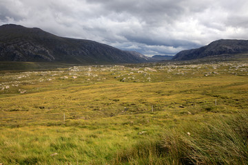 Scotland, UK - August 11, 2018: Typical landscape of Scotland, Scotland, Highlands, United Kingdom