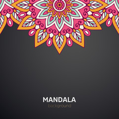 luxury mandala dark design background