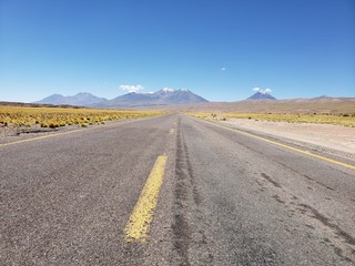 empty road in the Atacama desert