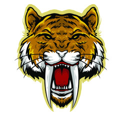 tiger head vector logo mascot design