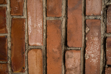Texture brick masonry made of red brick