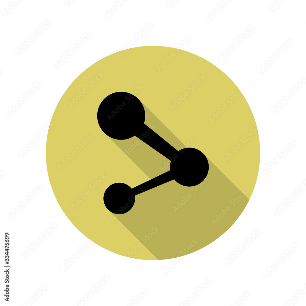 Poster communication sign long shadow icon. simple glyph, flat vector of web icons for ui and ux, website o