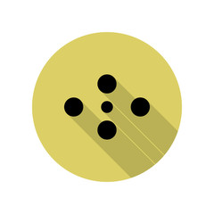 points long shadow icon. Simple glyph, flat vector of web icons for ui and ux, website or mobile application