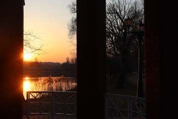 gorgeous sunset in Belarus whilst virus pandemic