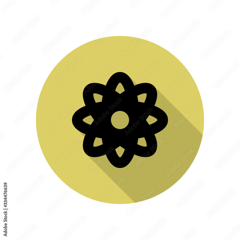 Poster flower long shadow icon. simple glyph, flat vector of web icons for ui and ux, website or mobile app