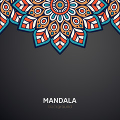 luxury mandala dark design background