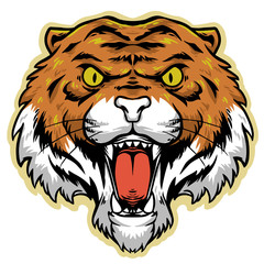  head vector logo mascot design