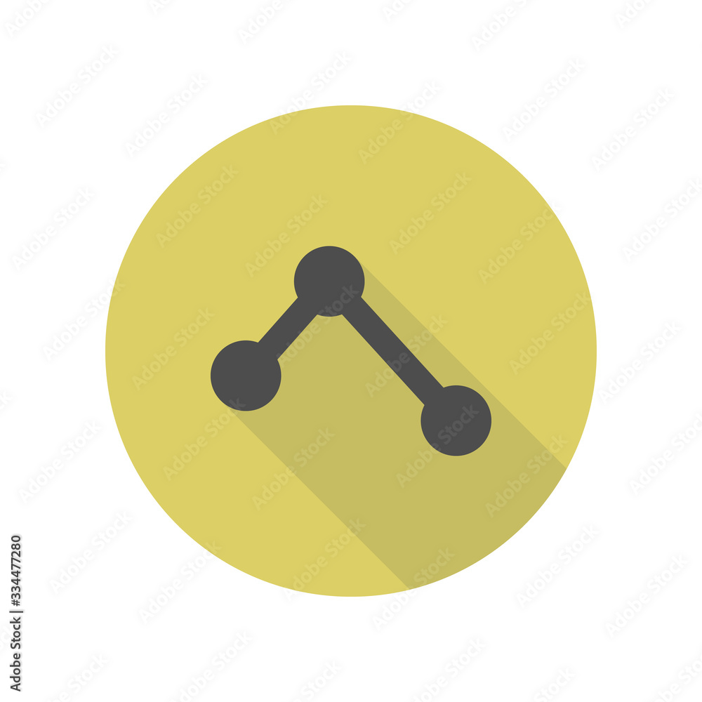 Aufkleber share this sign long shadow icon. simple glyph, flat vector of web icons for ui and ux, website or m