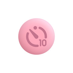 Obraz premium Selftimer 10s - Modern App Button