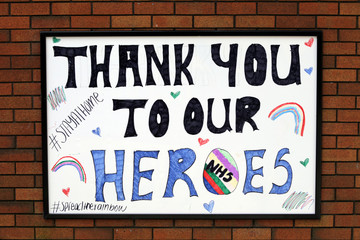 Thank you to our NHS heroes sign