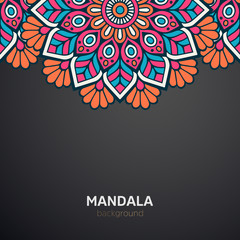 luxury mandala dark design background
