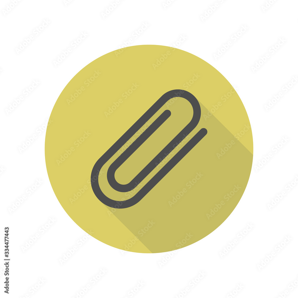 Poster clip long shadow icon. simple glyph, flat vector of web icons for ui and ux, website or mobile appli