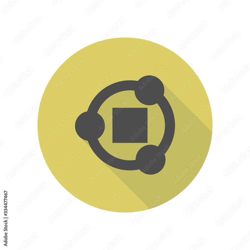 Poster share sign long shadow icon. simple glyph, flat vector of web icons for ui and ux, website or mobile