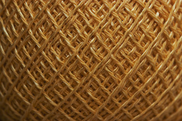 Naklejka premium Closeup texture: interweaving of threads in a clew. Materials for home needlework.
