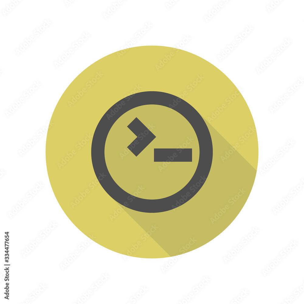 Poster input sign long shadow icon. Simple glyph, flat vector of web icons for ui and ux, website or mobile application