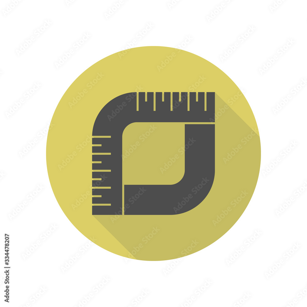 Poster scale sign long shadow icon. simple glyph, flat vector of web icons for ui and ux, website or mobile
