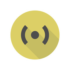 signal sign long shadow icon. Simple glyph, flat vector of web icons for ui and ux, website or mobile application