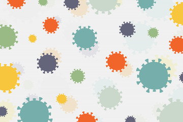 Abstract corona virus covid-19 spreading of colorful design minimal artwork background. illustration vector eps10