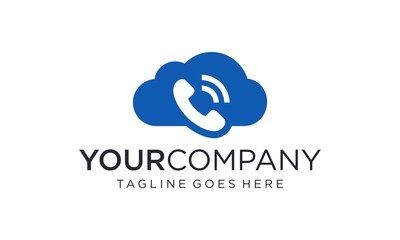 Cloud phone logo design concept for inspiration