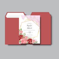 beautiful floral wedding invitation card
